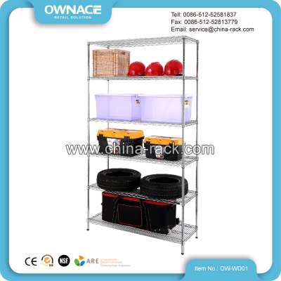 Lee Rowan Wire Shelving Rack, Wire Shelf Racks, Chrome Wire Shelving