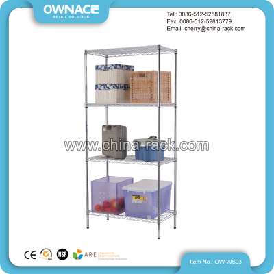 Adjustable Layers Chrome Closet Wire Shelving Rack