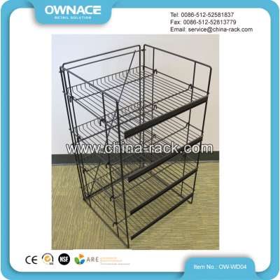 Metal Steel Wire Mesh Foldable Displaying shelving