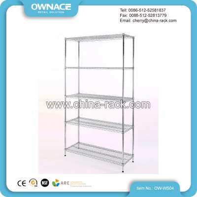 Steel Chrome Wire Shelf Home Storage Rack