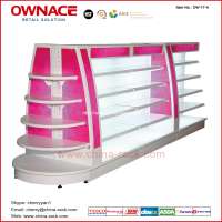 LED Light Canopy Metal Shelf Bracket Cosmetic Store Shelf